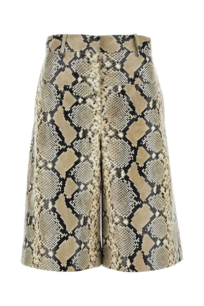 Jil Sander Women Printed Leather Bermuda Shorts