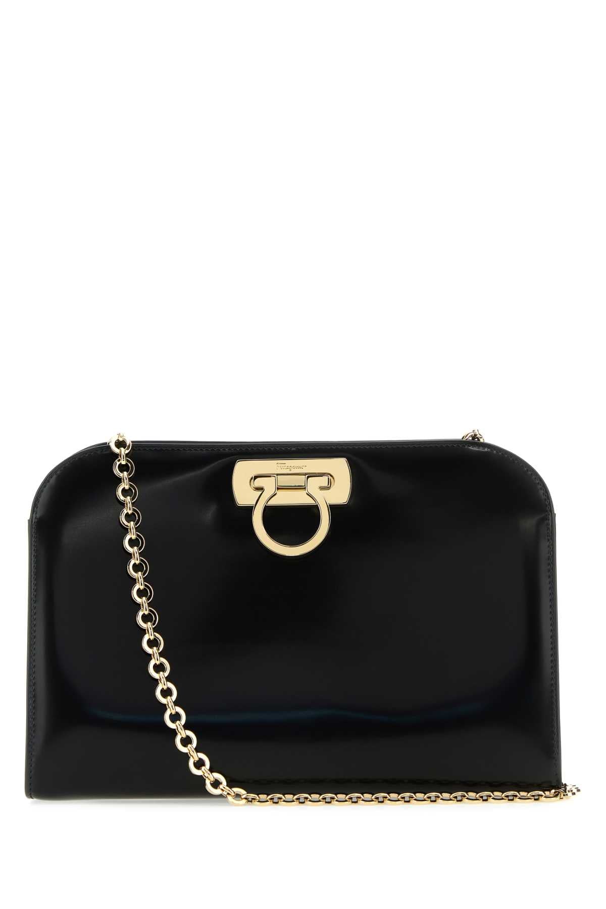 Salvatore Ferragamo Women Black Leather Clutch by Luosophy