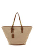 Saint Laurent Women Cappuccino Canvas Panier Shopping Bag by Luosophy
