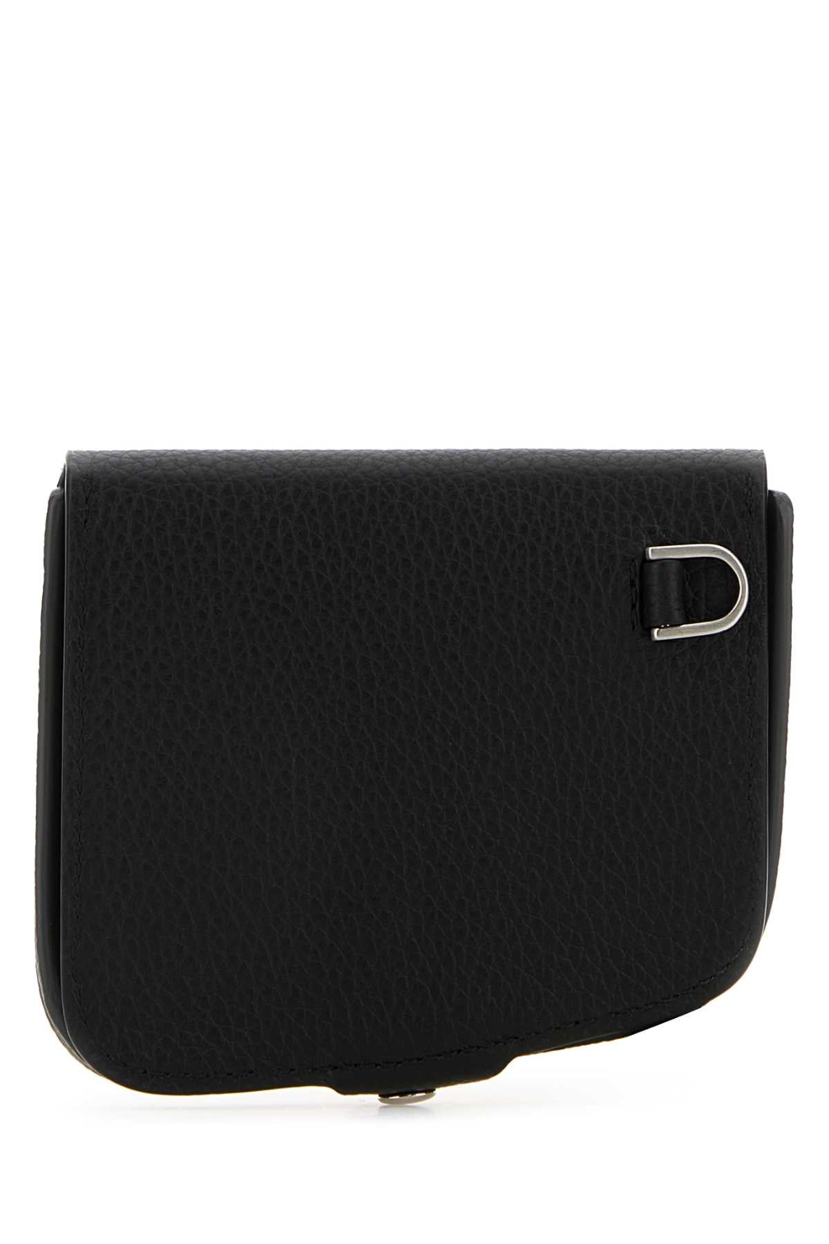 Salvatore Ferragamo Men Black Leather Coin Purse by Luosophy