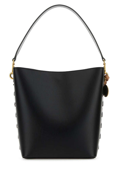 Stella Mccartney Women Black Alter Mat Frayme Bucket Bag by Luosophy