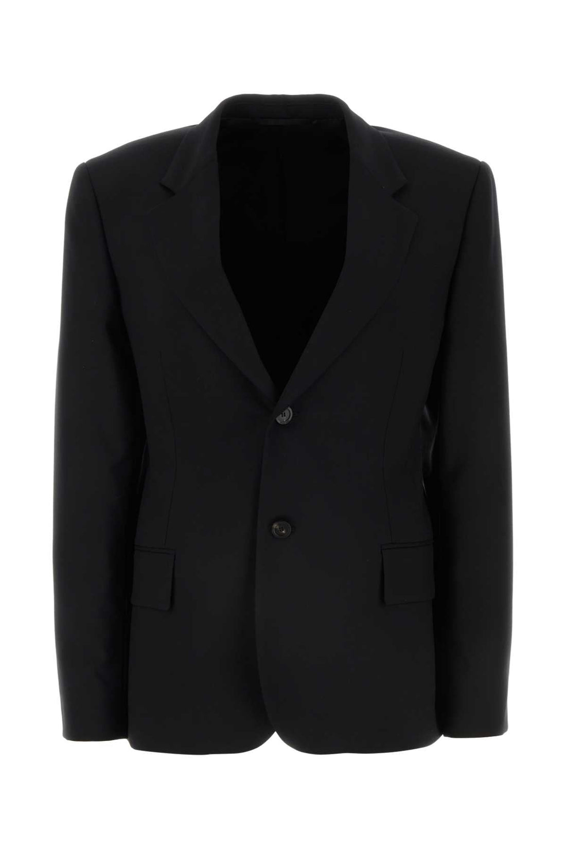 Balenciaga Women Black Wool Blazer by Luosophy