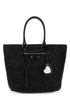 Balenciaga Women Black Raffia Large Le Cagole Panier Shopping Bag by Luosophy