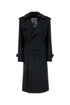 Burberry Women Black Silk Blend Trench Coat by Luosophy