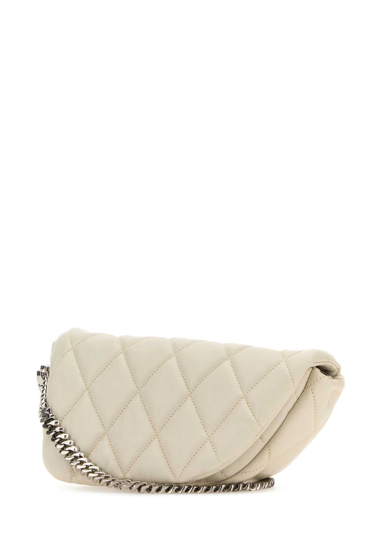 Burberry Women White Leather Shield Lock Shoulder Bag by Luosophy