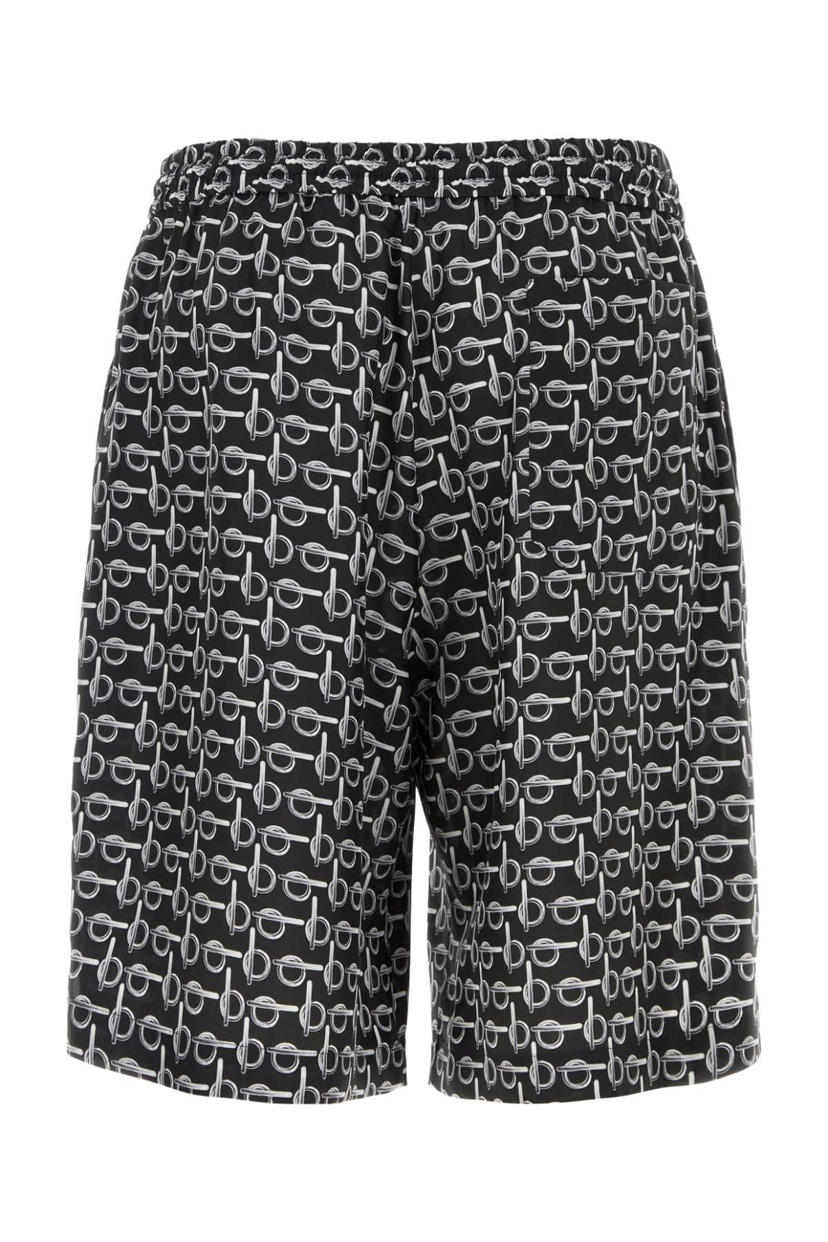 Burberry Men Printed Silk Bermuda Shorts by Luosophy