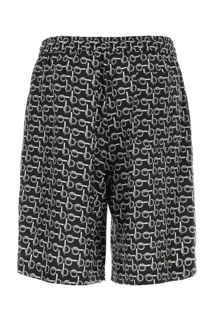Burberry Men Printed Silk Bermuda Shorts by Luosophy