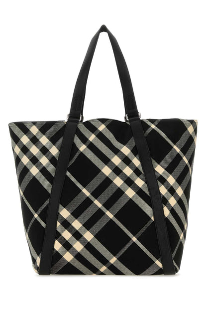 Burberry Men Embroidered Fabric Festival Shopping Bag by Luosophy