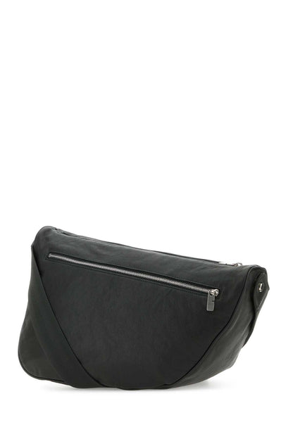 Burberry Men Slate Leather Large Shield Crossbody Bag by Luosophy