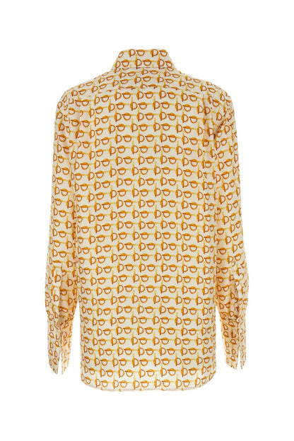 Burberry Women Printed Silk B Shirt by Luosophy