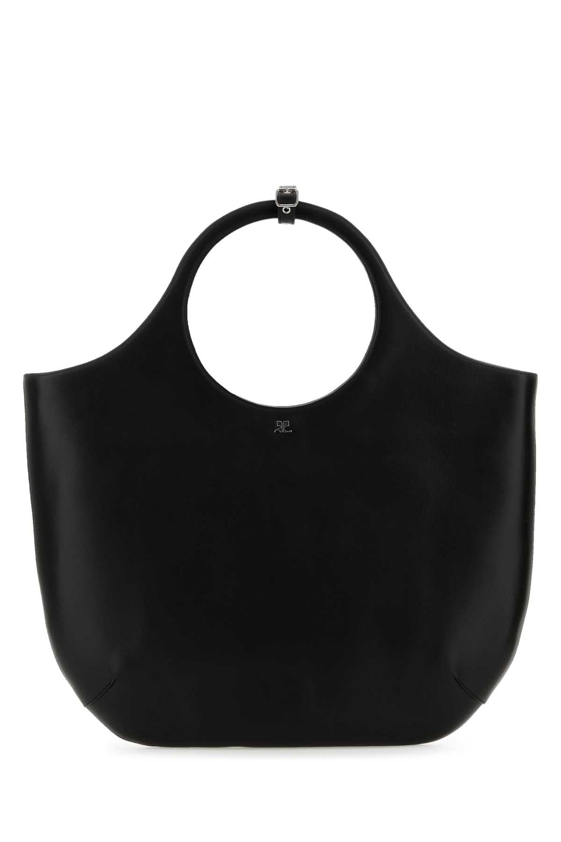 Courreges Women Black Leather Large Holy Handbag by Luosophy
