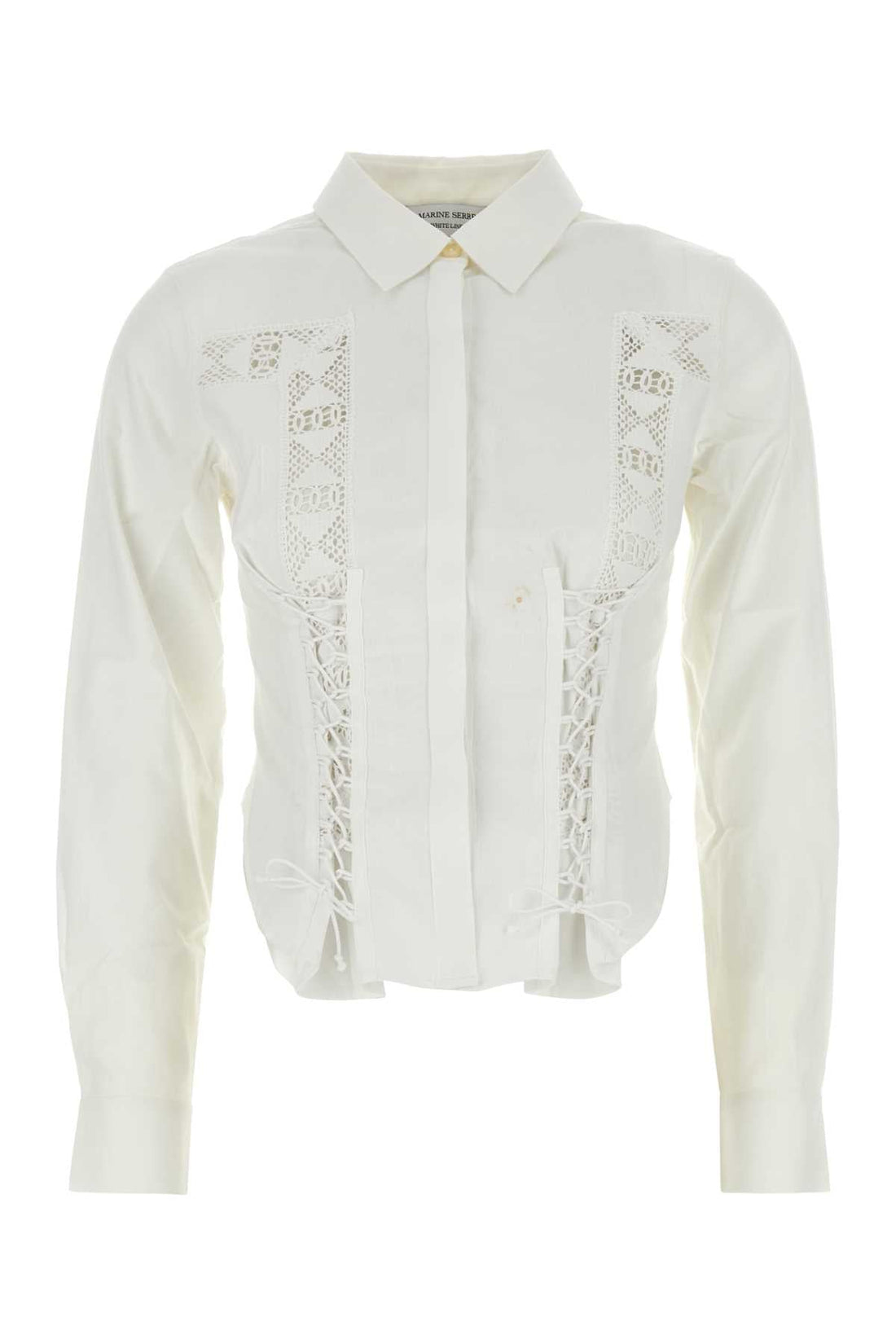 Marine Serre Women White Cotton Shirt