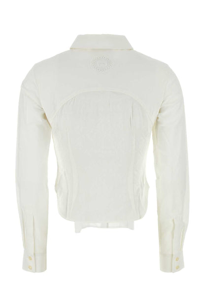 Marine Serre Women White Cotton Shirt