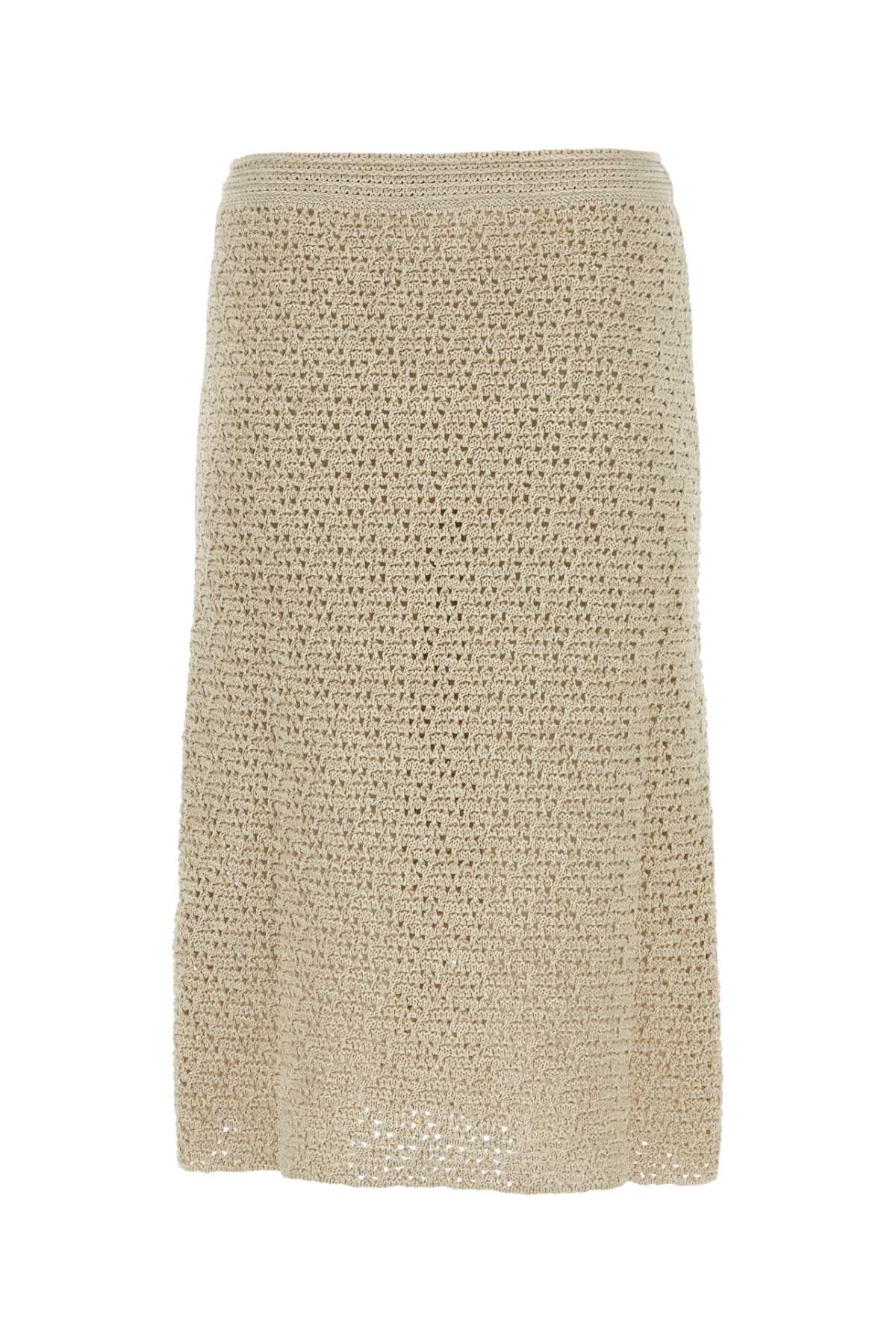Bottega Veneta Women Sand Crochet Skirt by Luosophy
