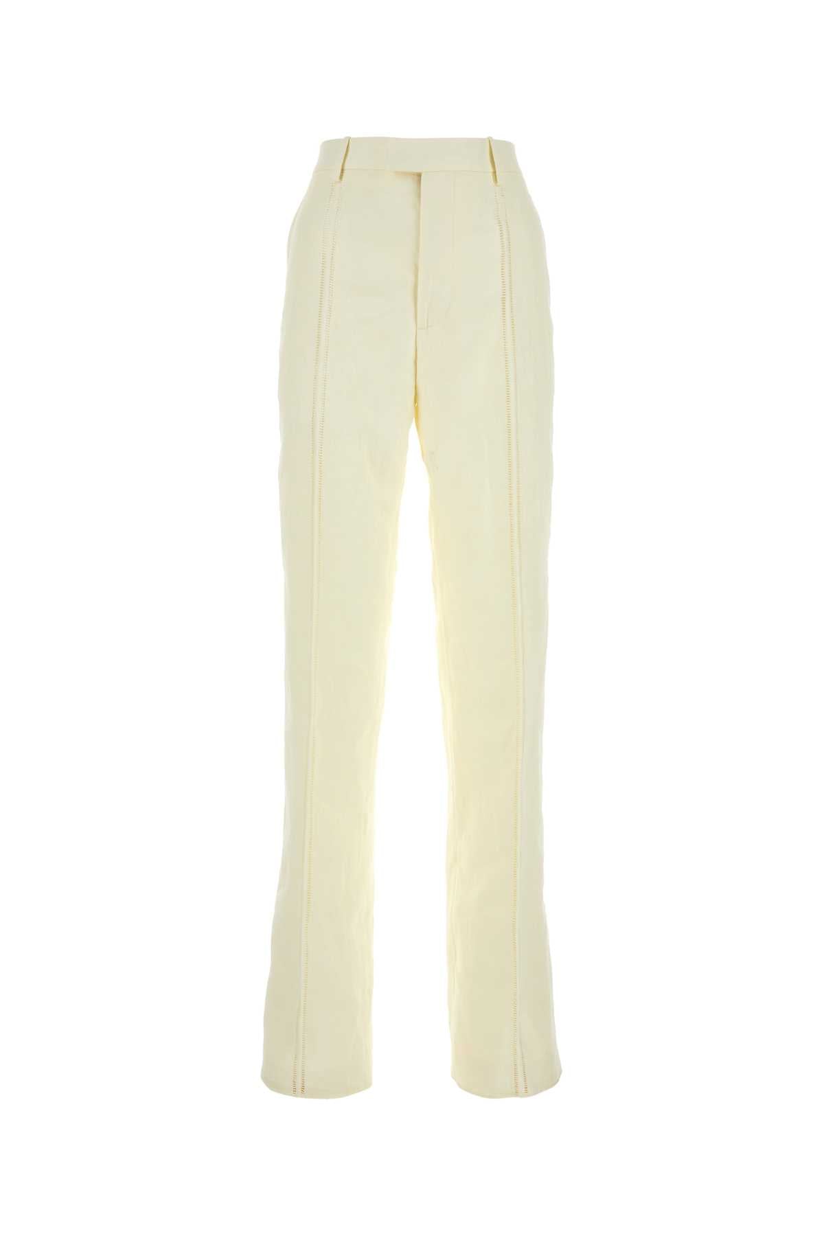Bottega Veneta Women Cream Linen Pant by Luosophy