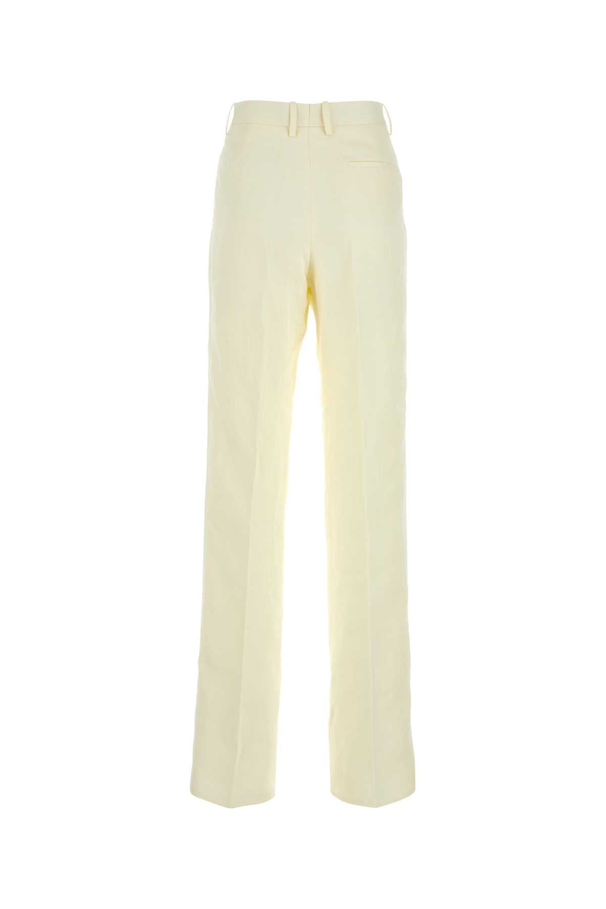 Bottega Veneta Women Cream Linen Pant by Luosophy