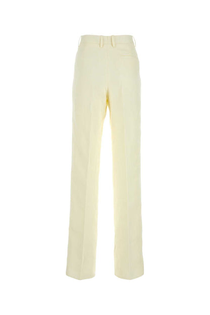 Bottega Veneta Women Cream Linen Pant by Luosophy