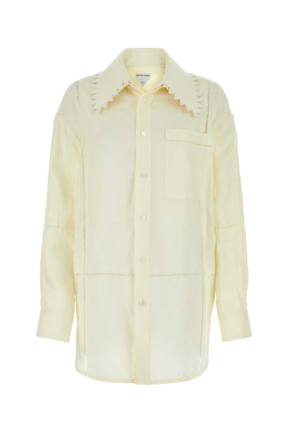 Bottega Veneta Women Cream Linen Shirt by Luosophy