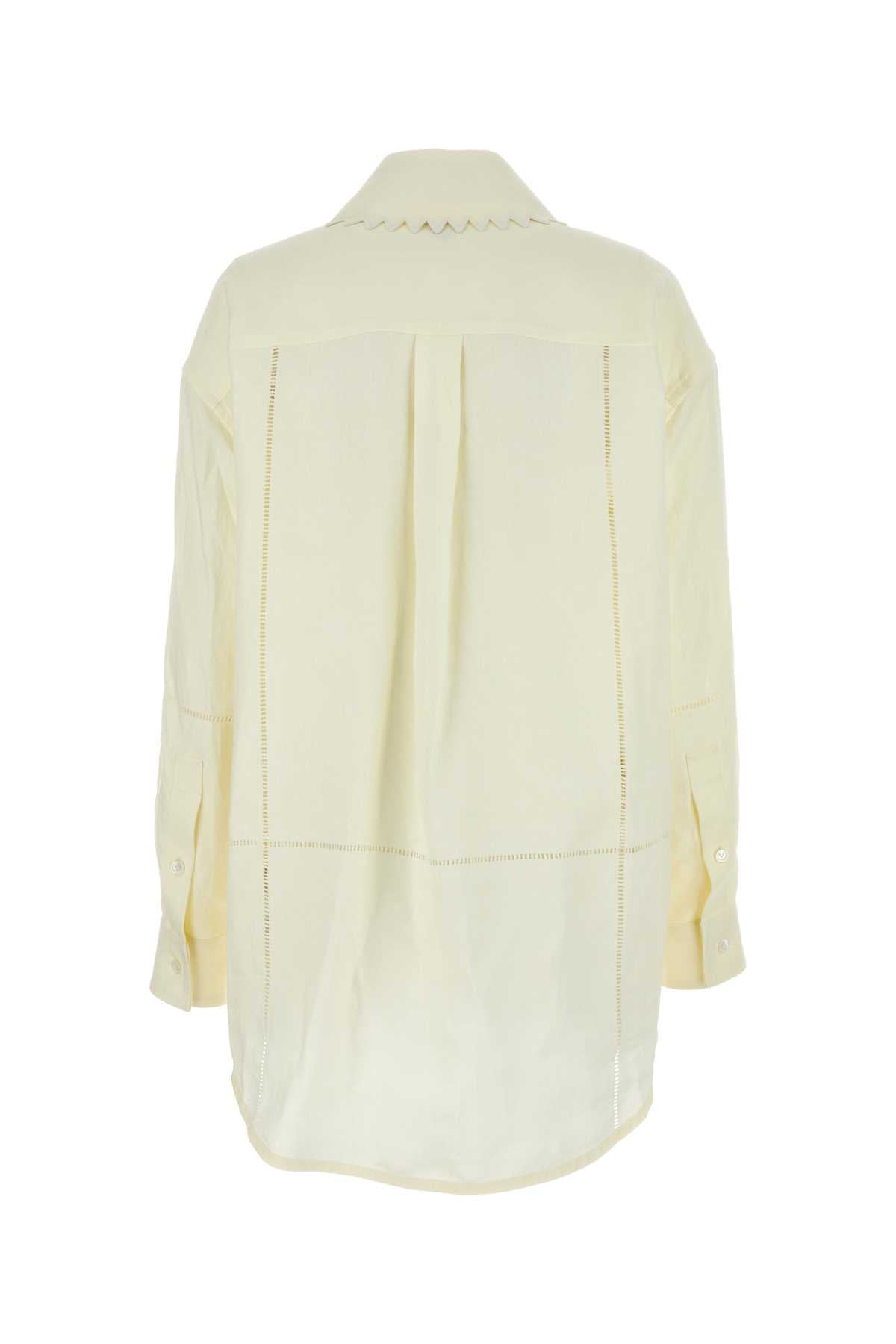 Bottega Veneta Women Cream Linen Shirt by Luosophy