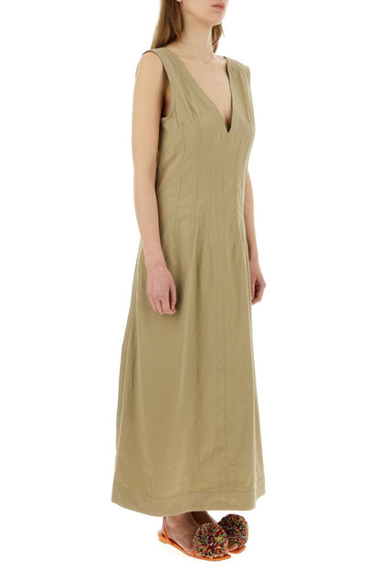Bottega Veneta Women Cappuccino Cotton Blend Dress by Luosophy