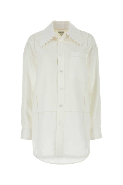 Bottega Veneta Women White Linen Shirt by Luosophy