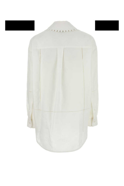 Bottega Veneta Women White Linen Shirt by Luosophy