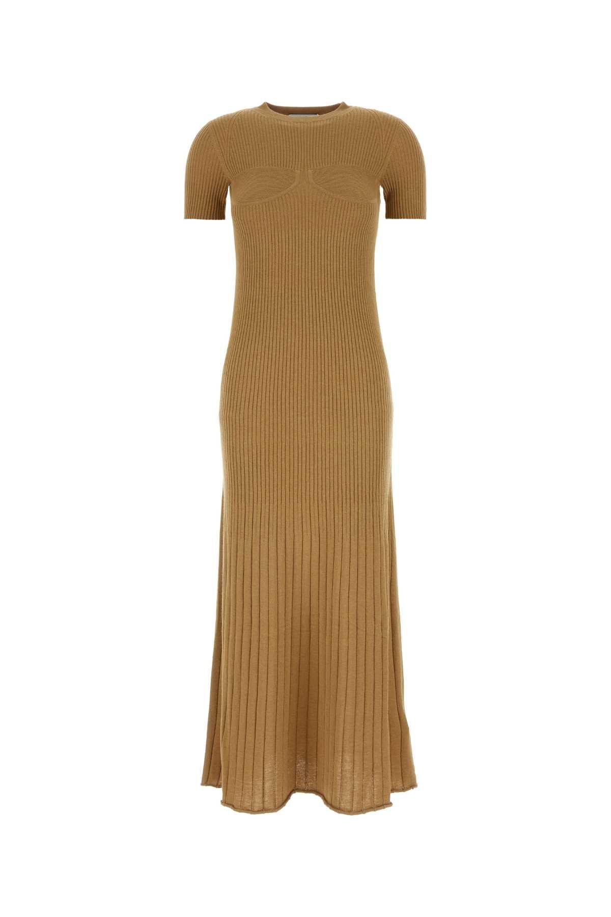 Max Mara Women Camel Silk Blend Europa Dress by Luosophy