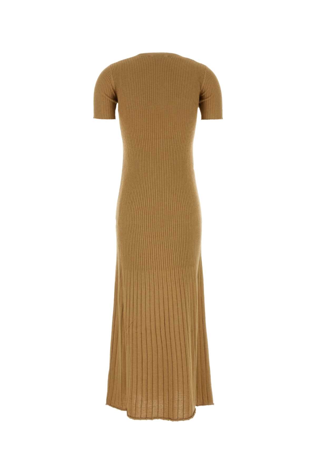 Max Mara Women Camel Silk Blend Europa Dress by Luosophy