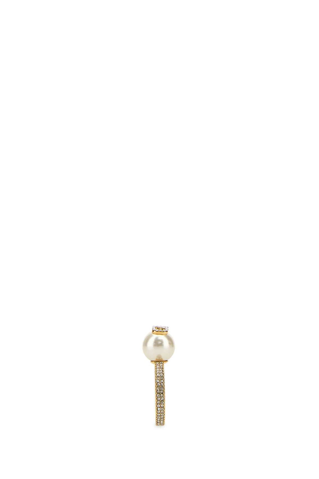 Valentino Garavani Women Gold Metal Vlogo Signature Ring by Luosophy