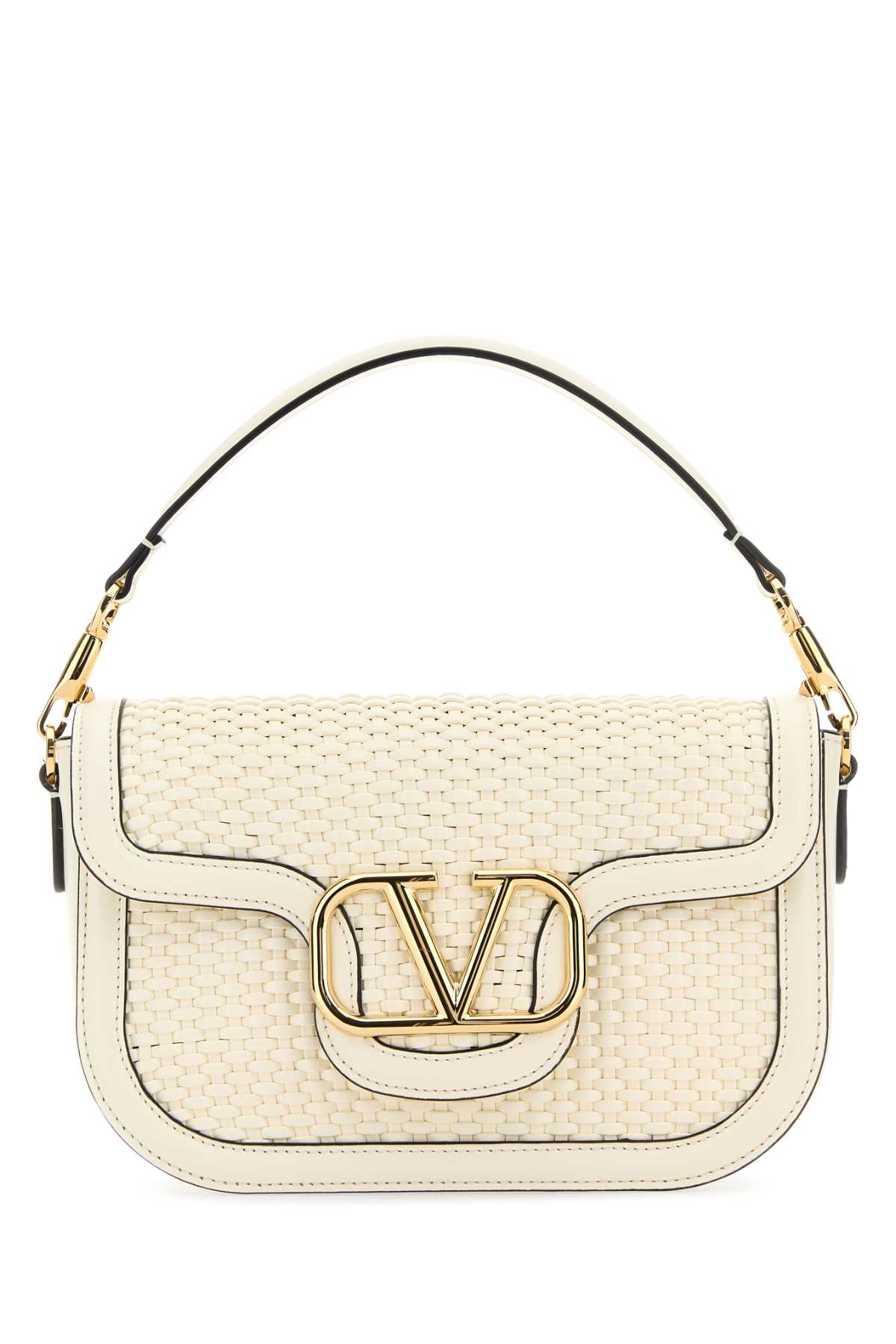 Valentino Garavani Women Ivory Leather Alltime Shoulder Bag by Luosophy
