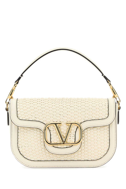 Valentino Garavani Women Ivory Leather Alltime Shoulder Bag by Luosophy