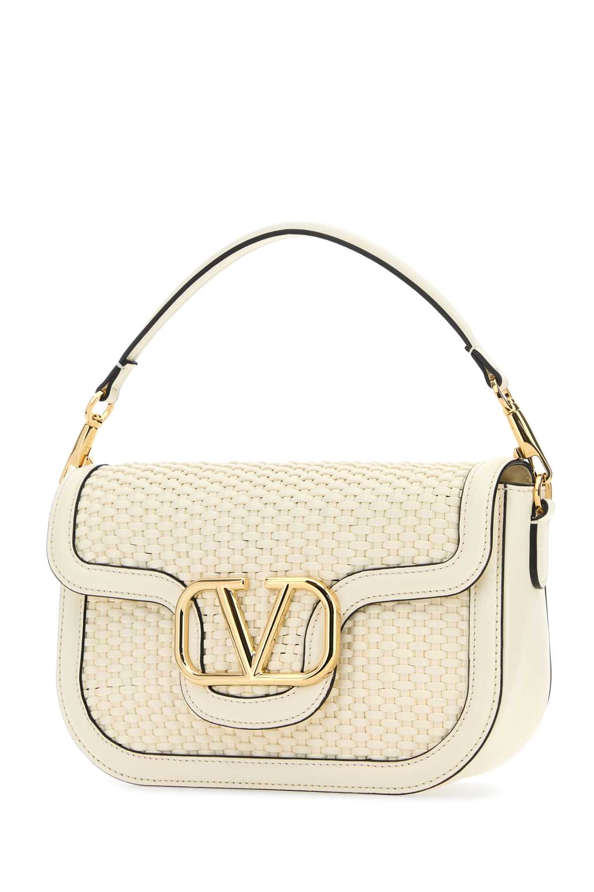 Valentino Garavani Women Ivory Leather Alltime Shoulder Bag by Luosophy