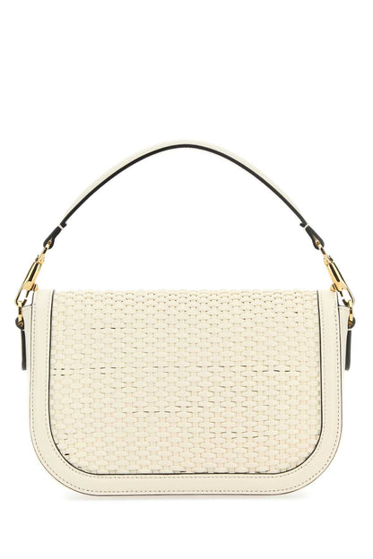 Valentino Garavani Women Ivory Leather Alltime Shoulder Bag by Luosophy