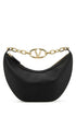 Valentino Garavani Women Black Leather Small Hobo Vlogo Moon Handbag by Luosophy