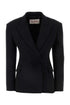 Valentino Garavani Women Black Wool Blazer by Luosophy