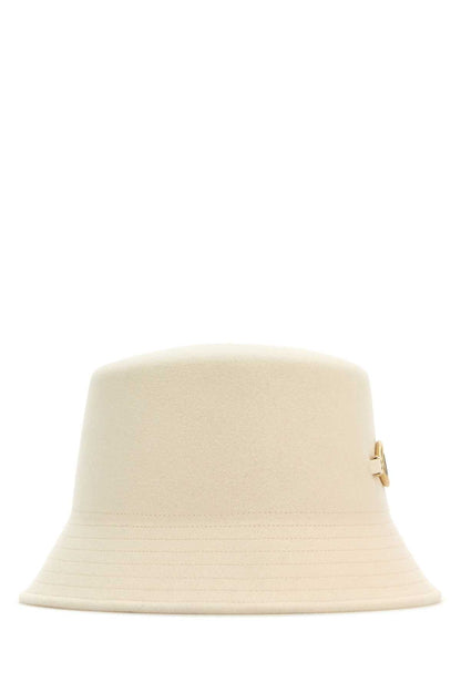 Valentino Garavani Women Ivory Felt Bucket Hat by Luosophy