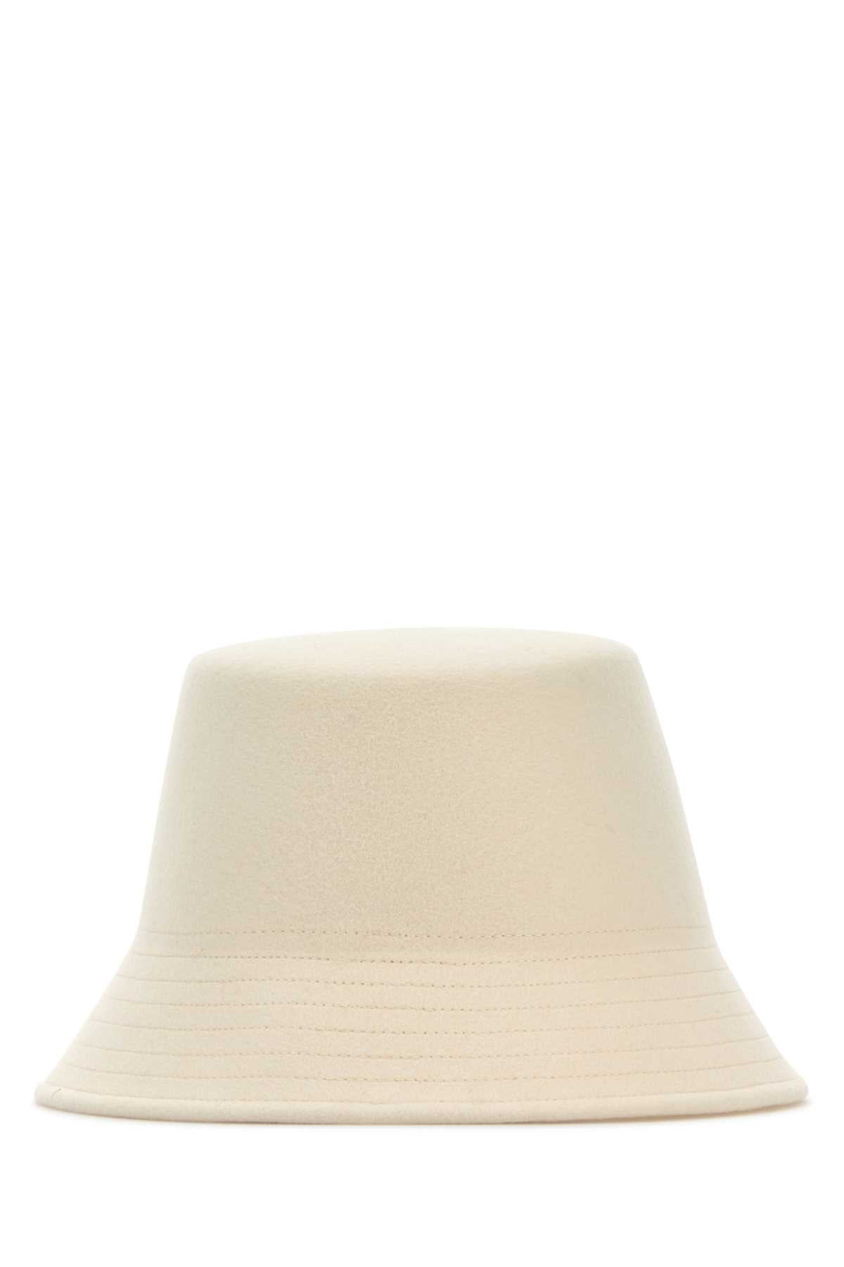 Valentino Garavani Women Ivory Felt Bucket Hat by Luosophy