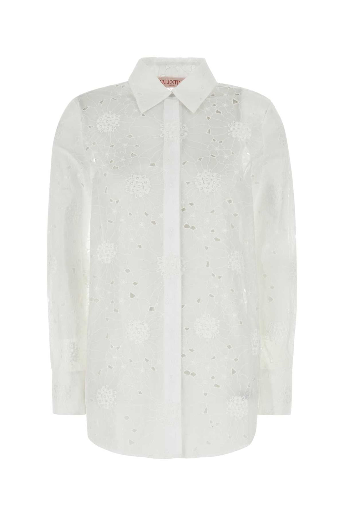 Valentino Garavani Women White Cotton Shirt by Luosophy