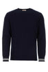 Valentino Garavani Men Dark Blue Cotton Sweater by Luosophy