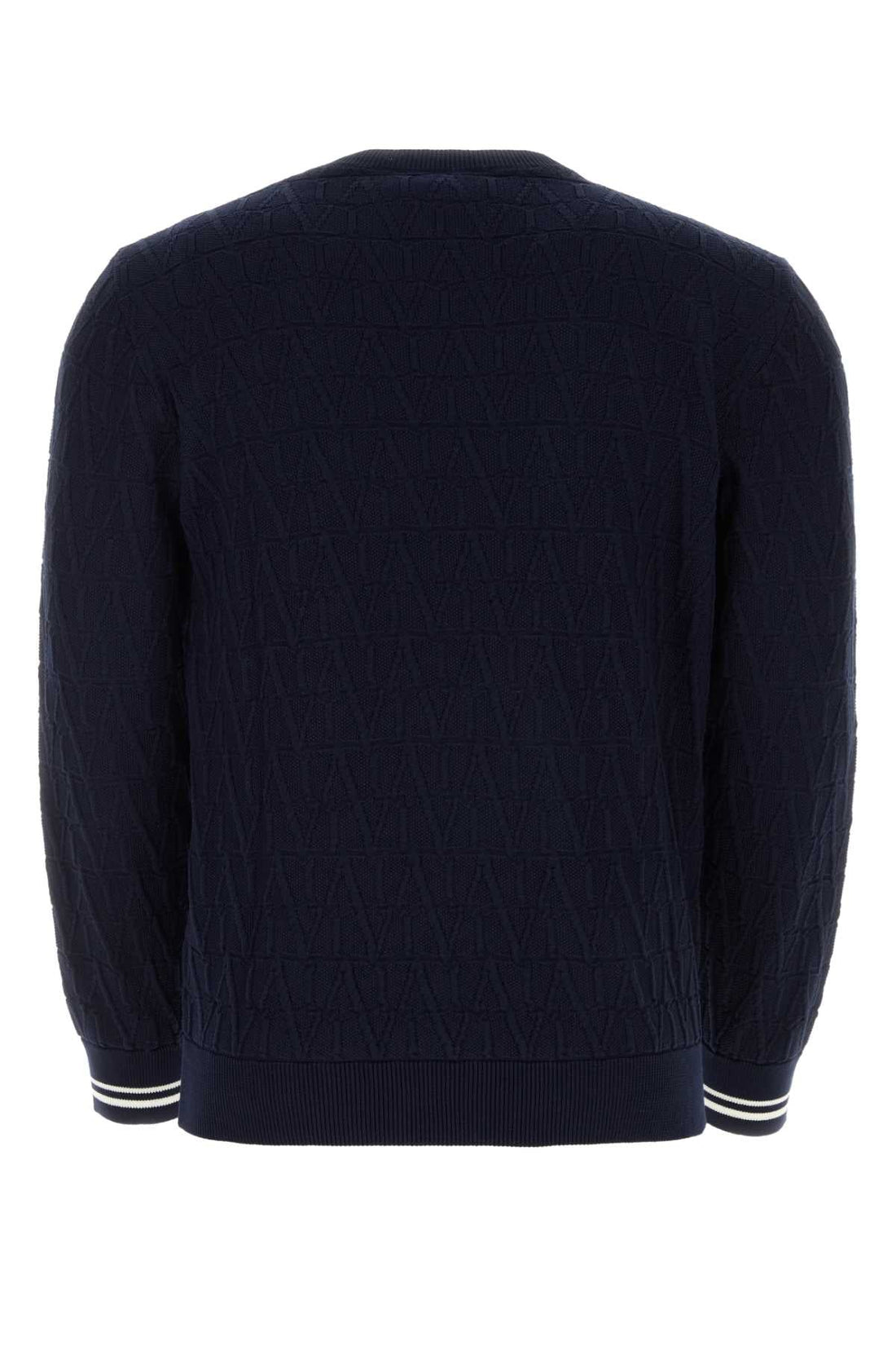 Valentino Garavani Men Dark Blue Cotton Sweater by Luosophy