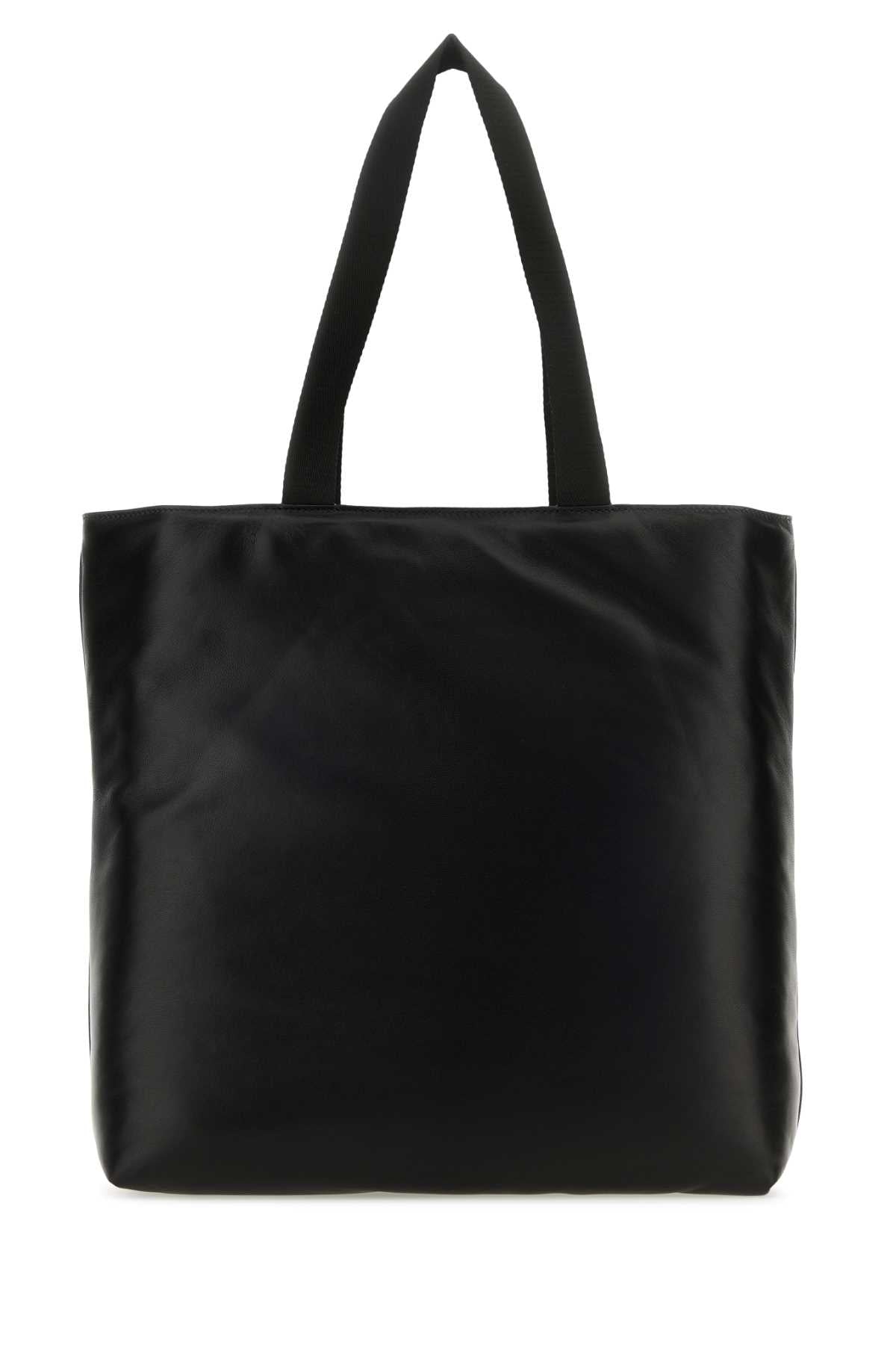 Valentino Garavani Men Black Nappa Leather Valentino Garavani Noir Shopping Bag by Luosophy