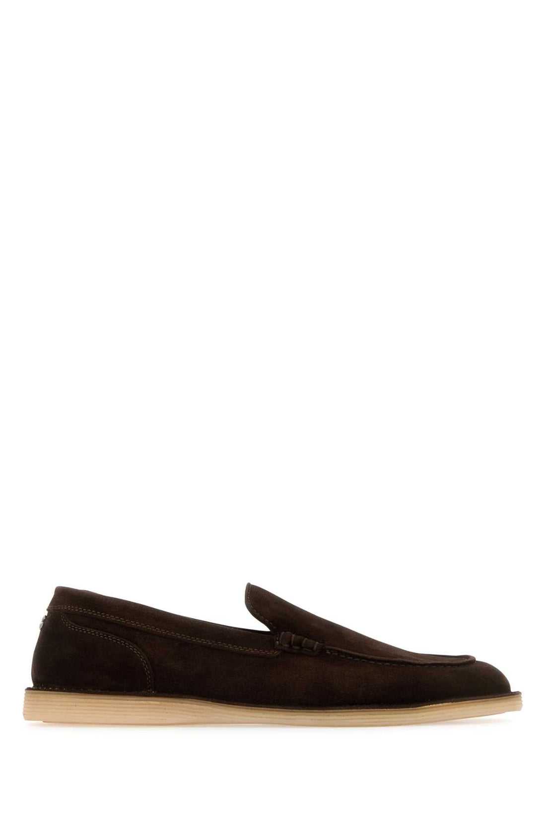 Dolce &amp; Gabbana Men Chocolate Suede New Florio Loafers by Luosophy