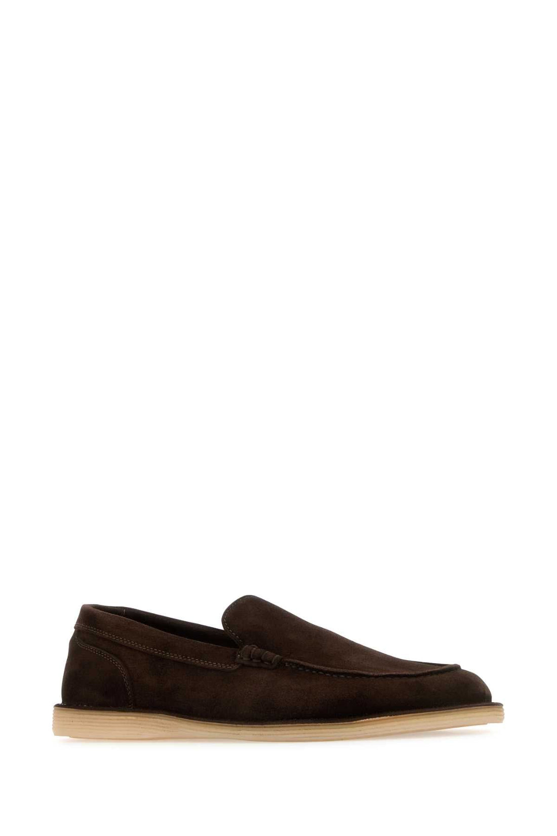 Dolce &amp; Gabbana Men Chocolate Suede New Florio Loafers by Luosophy
