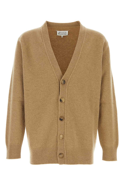 Maison Margiela Men Cappuccino Wool Cardigan by Luosophy