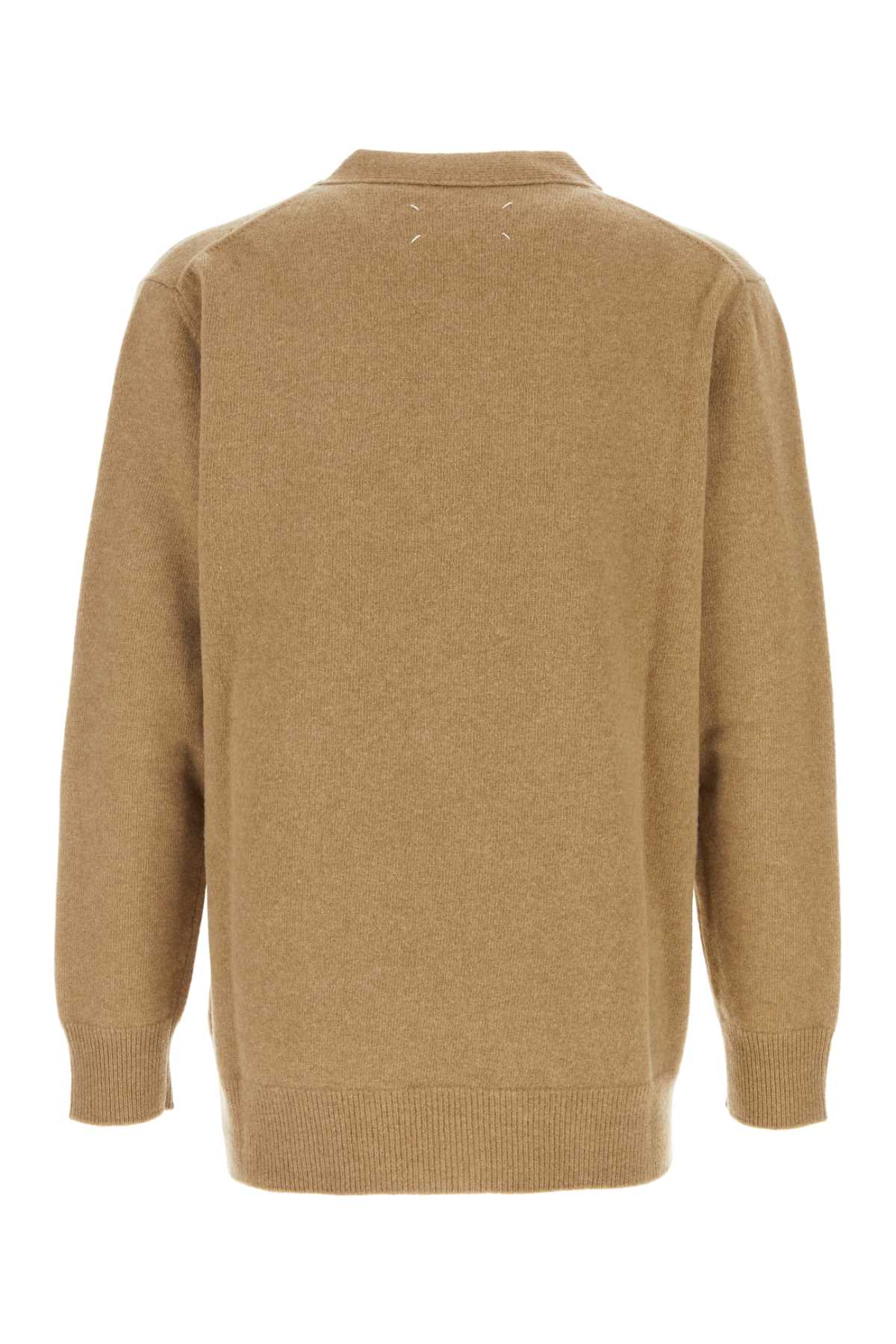 Maison Margiela Men Cappuccino Wool Cardigan by Luosophy