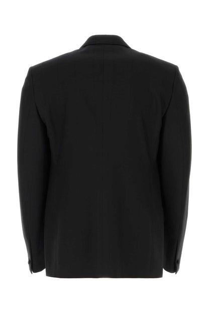 Givenchy Men Black Stretch Wool Blend Blazer by Luosophy