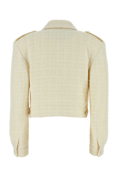 Givenchy Women Ivory Teed Blazer by Luosophy