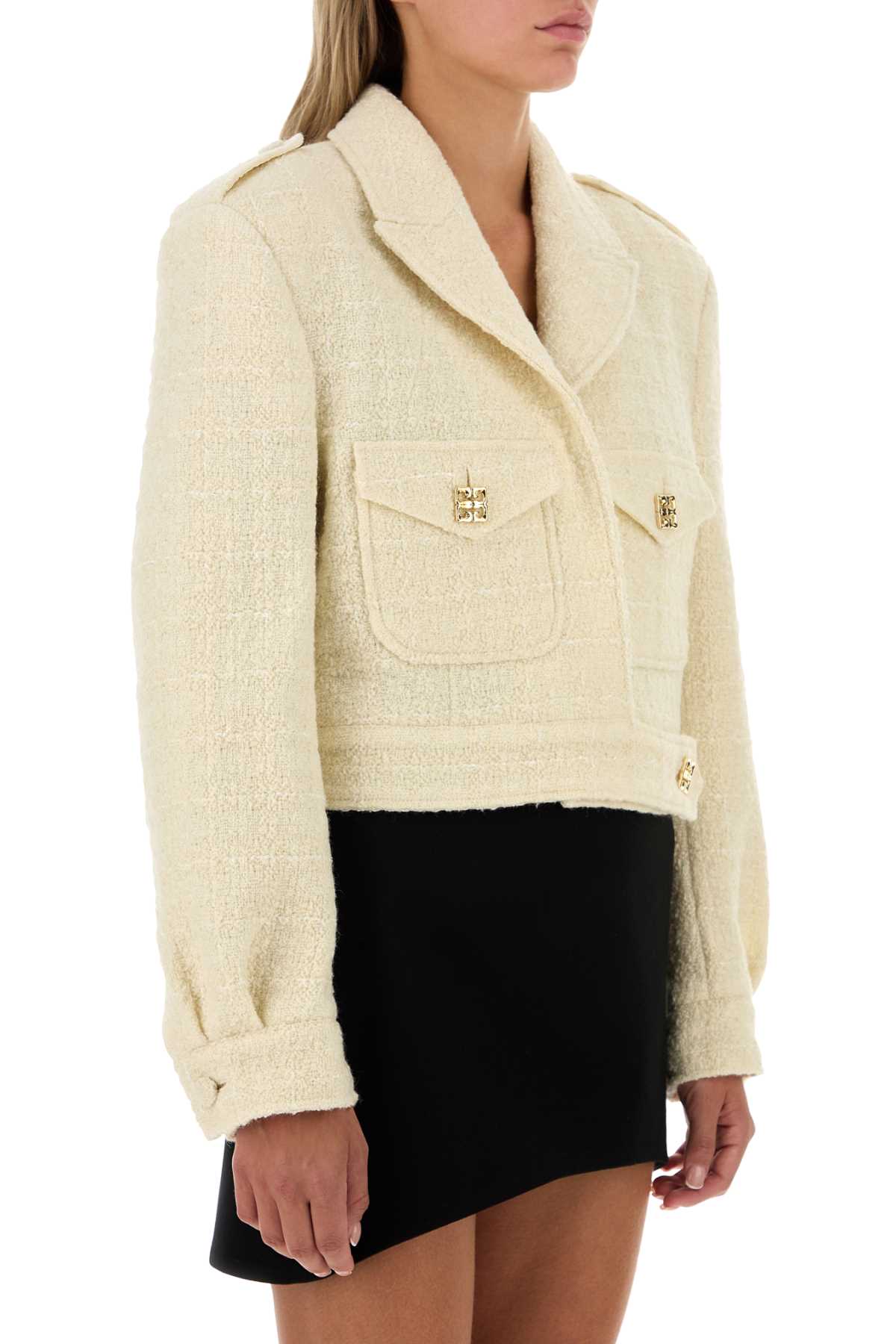 Givenchy Women Ivory Teed Blazer by Luosophy
