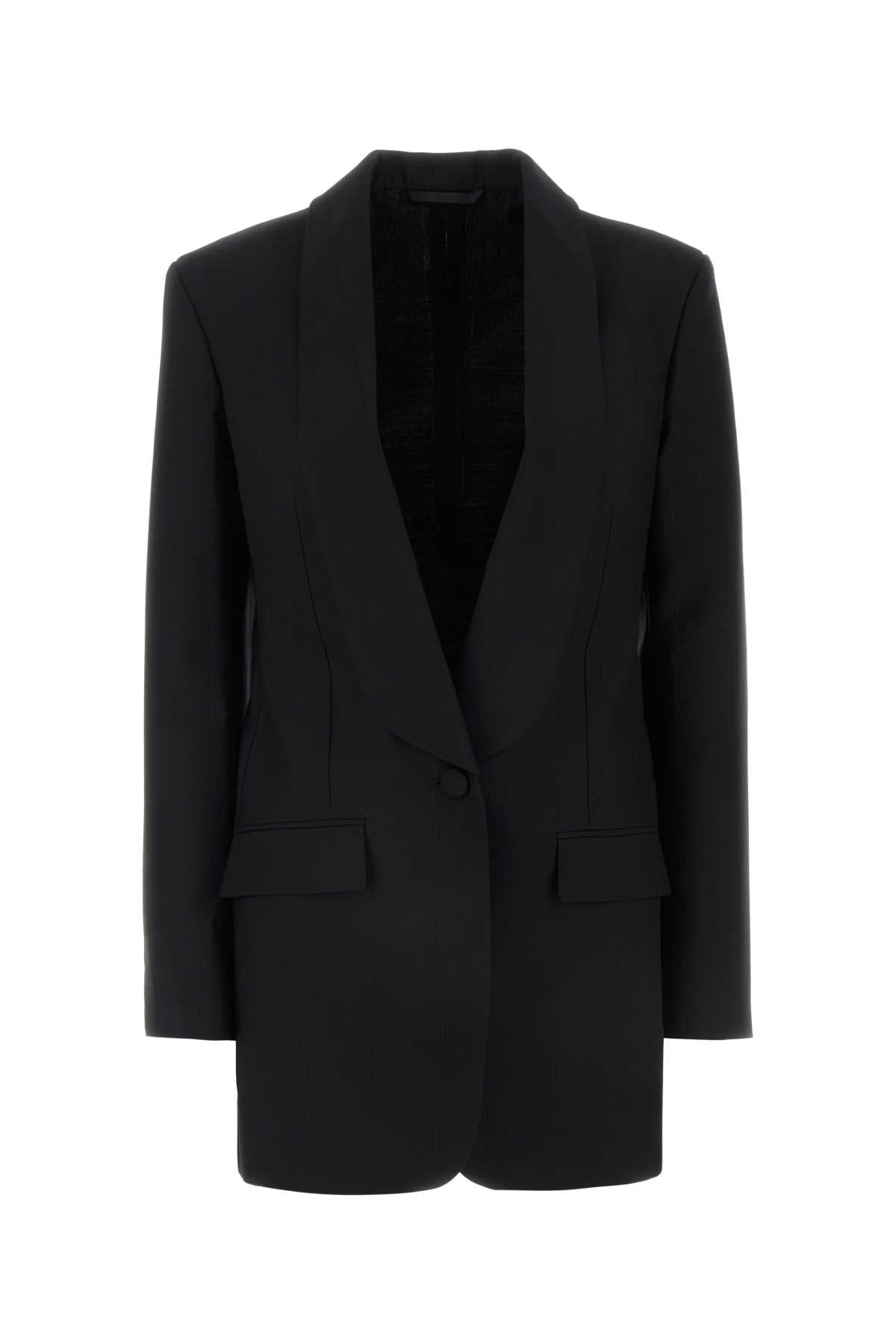 Givenchy Women Black Stretch Wool Blend Blazer by Luosophy