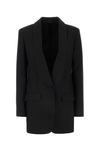 Givenchy Women Black Stretch Wool Blend Blazer by Luosophy